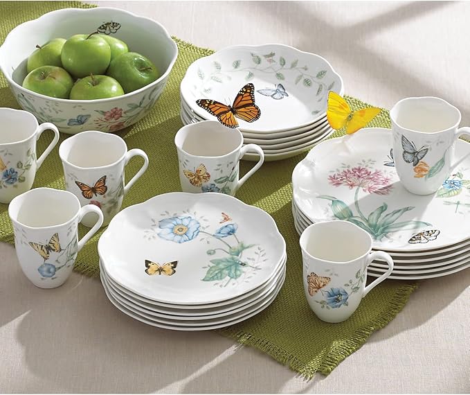 Lenox Butterfly Meadow Porcelain 18-Piece Dinnerware Set - Image 5