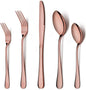 LIANYU Copper Silverware Flatware Set, 20 Piece Stainless Steel Cutlery Set | by LIANYU