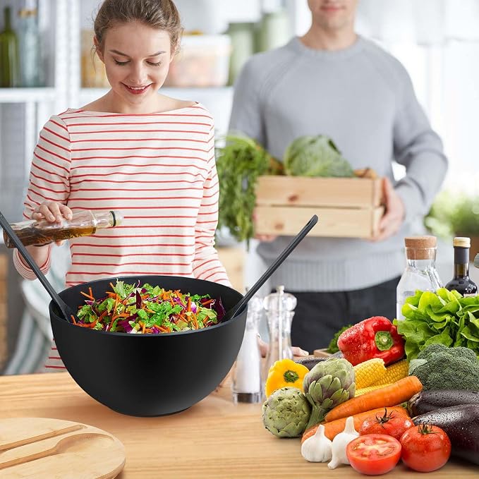 12.6" Extra Large Salad Serving Bowl Set - Image 6