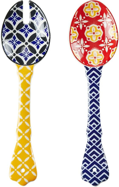 Metahom 9" Ceramic Salad Servers, Cooking and Stirring, Dishwasher & Microwave by Metahom