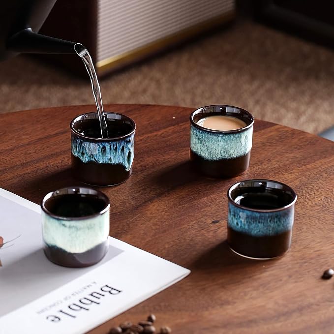 Japanese Tea Cups Set of 6, Ceramic Teacups, Chinese Tea Cups - Image 6