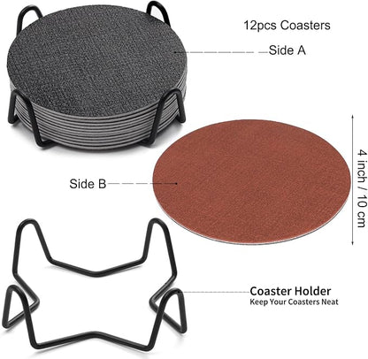 Faux Leather Drink Coasters - Image 9