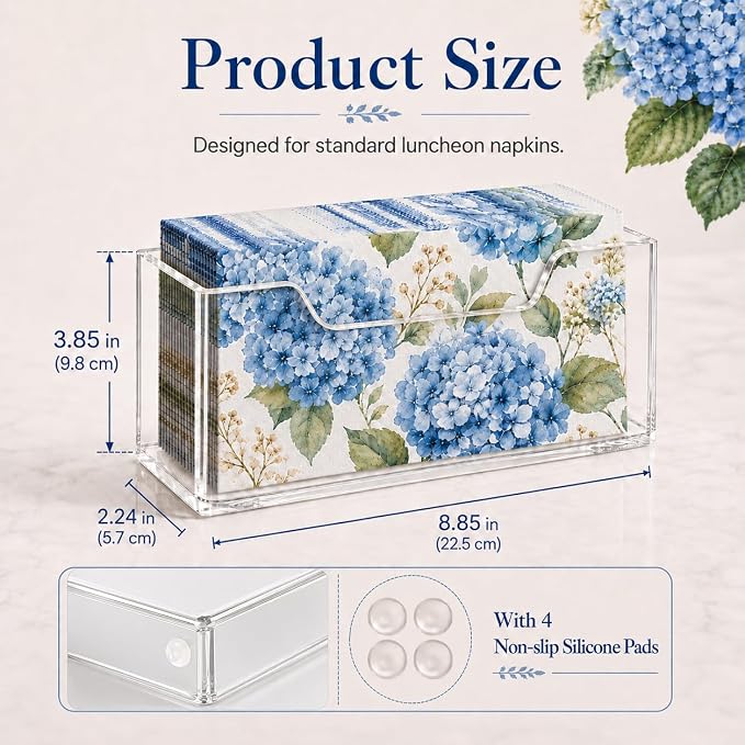 LveSunny Vertical Acrylic Napkin Holder, Space-Saving Guest Towel Holder - Image 2