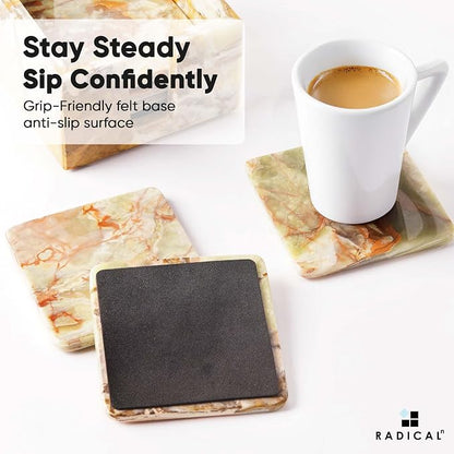 Radicaln Square Marble Coasters Set of 6 - Image 2