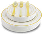 Exquisite 200 Piece Heavyweight Party Disposable Plastic Plates and Cutlery Set by Exquisite