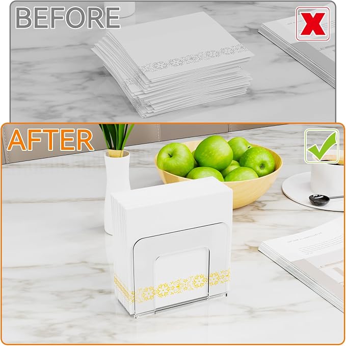 5x5 Upright Clear Napkin Holder - Image 5