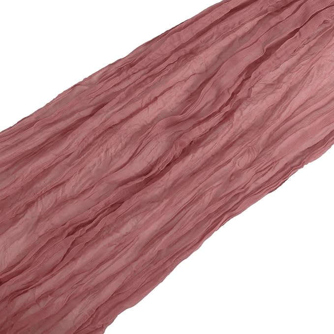 Efavormart 10ft Mauve Cheesecloth Table Runner - Image 8