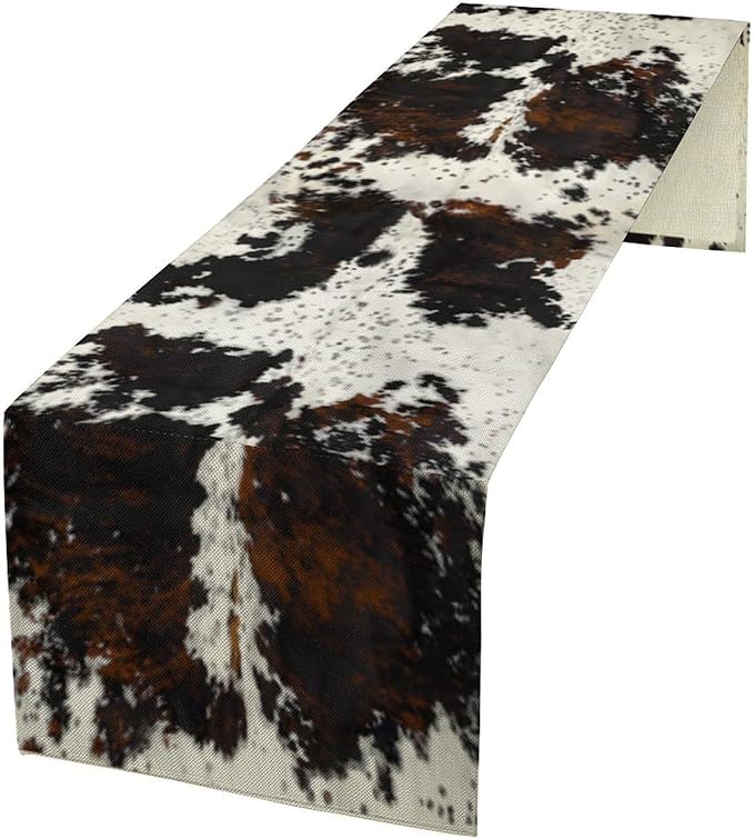 Cow Print Table Runner, 13x108 Inch by Yearn+Jear