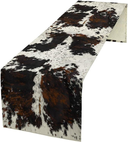 Cow Print Table Runner, 13x36 Inch by Yearn+Jear