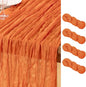 DeZerlor Orange Cheesecloth Table Runners 4 Pack Summer Boho Runners | by DeZerlor