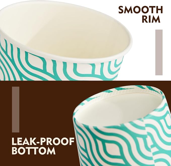 YEEHAW 16 oz Coffee Cups with Lids, 100 Pack | Heat & leak-proof paper - Image 3