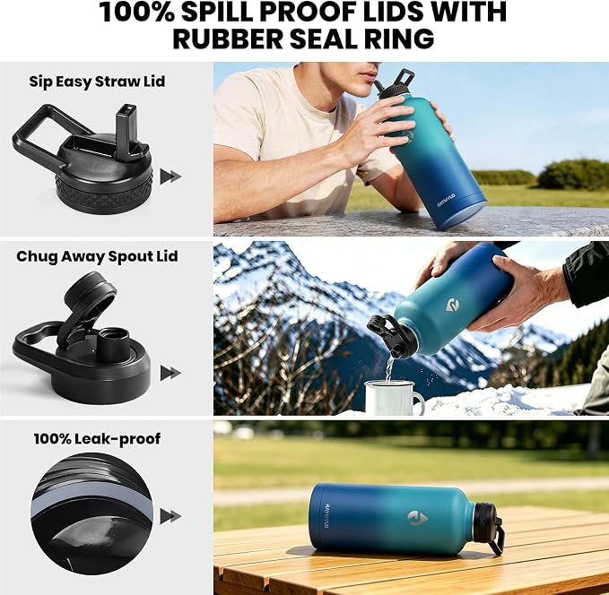 RAYMYLO Insulated Water Bottle 87 oz, Triple Wall Vacuum Stainless Steel | - Image 3