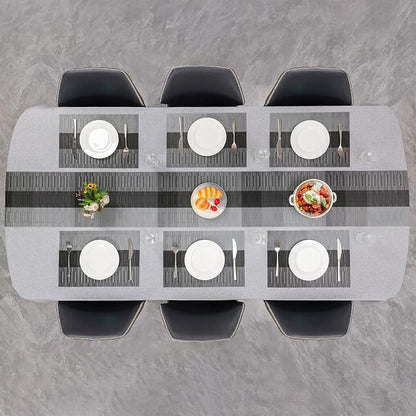 Table Runner 88 Inches Long, Vinyl Woven Farmhouse Table Runners | Washable - Image 8