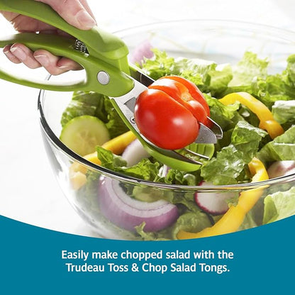 Trudeau Toss and Chop Salad Tongs, Stainless Steel - Image 2