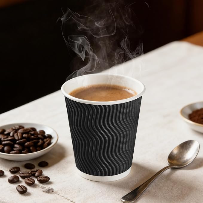 BYSNOW 100 Pack 8 oz Coffee Cups - Image 2