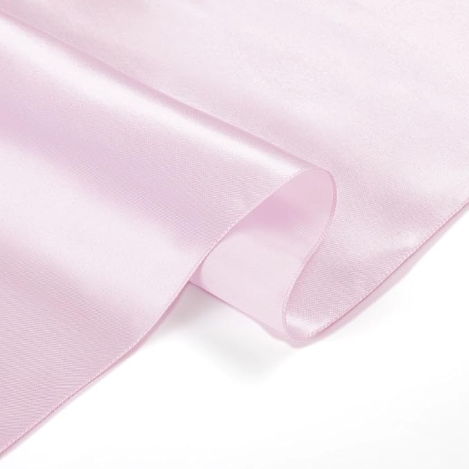 Light Pink Satin Table Runner, 12x108 Inches, 4 Pack | Premium Satin, Smooth - Image 6