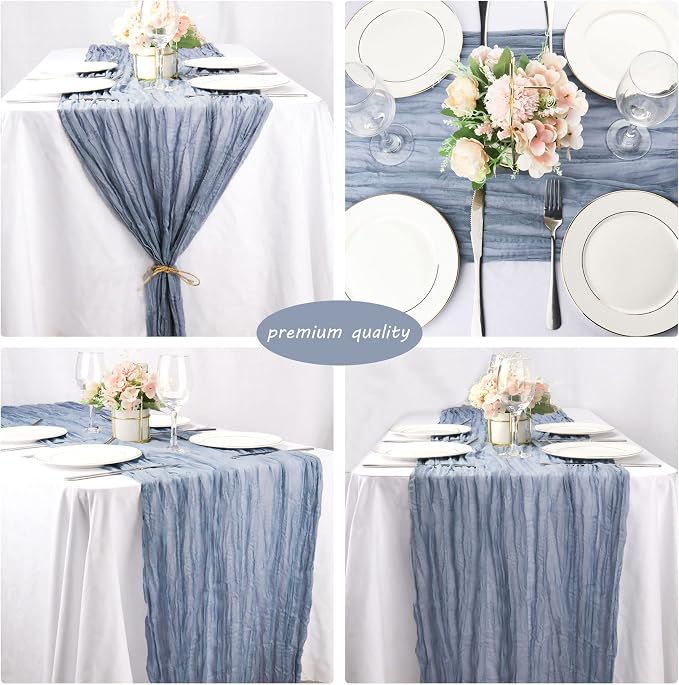 12 Pack 10Ft Cheesecloth Table Runner 35x120 Inch Boho Gauze Table Runner - Image 5