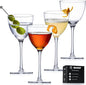 GIHOP Nick and Nora Cocktail Glasses, Small Coupe Martini Glasses Set of 4 | by GIHOP
