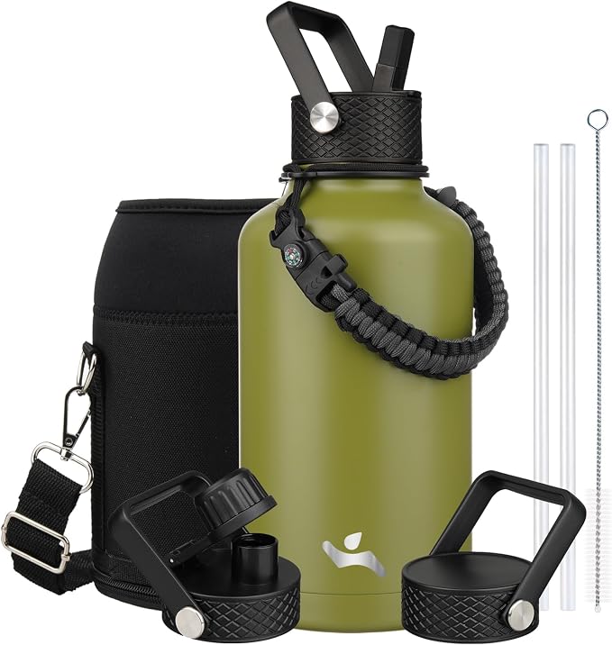 Konokyo 64 oz Insulated Stainless Steel Water Bottle Jug by Konokyo