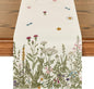 Artoid Mode Antique Herbs and Wild Flowers Summer Table Runner, Spring Fall by ArtoidMode