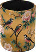 Leather Pen Holder for Desk, Peony Bird Pencil Cup Pen Organizer Makeup Brush by Unknown