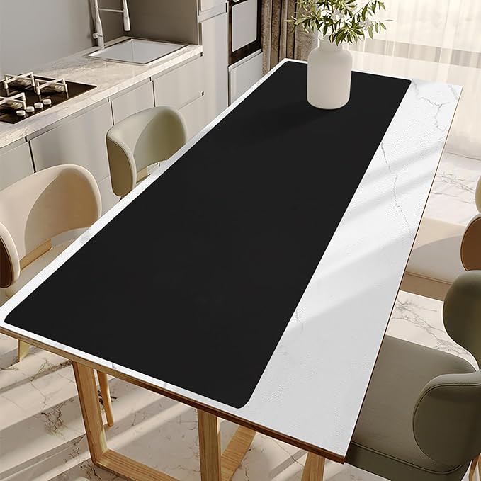 Large Silicone Mats for Kitchen Counter,16" x 72" Heat Resistant Silicone Mat,Food Grade Silicone Pastry Mat,New Skin-Friendly Material Silicone Countertop Protector Mat,Freely Cuttable,Black
