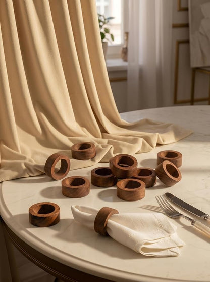 Napkin Rings – Pack of 12, Handwoven Rustic Table Décor - Image 3