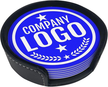 Custom Leather Coasters with Logo - Image 5