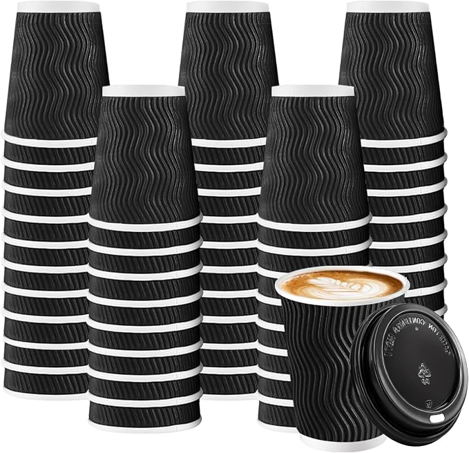 BYSNOW 100 Pack 8 oz Coffee Cups by BYSNOW