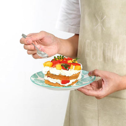 Selamica Ceramic Dessert Plates, 7 Inch Small Plates, Appetizer Plates for Kitchen, Set of 6, Microwave Dishwasher Safe, Assorted Colors