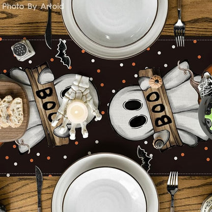 Artoid Mode 210 GSM Halloween Table Runner 13x120 Inch Home Party Decor | Polka - Image 3