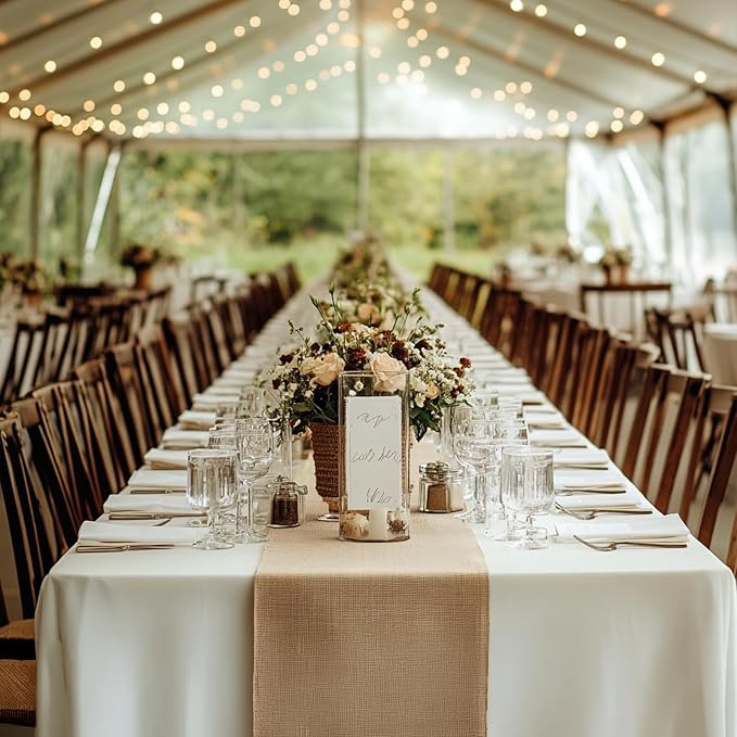 12 Pack Burlap Table Runners 12x72 Inch - Image 2