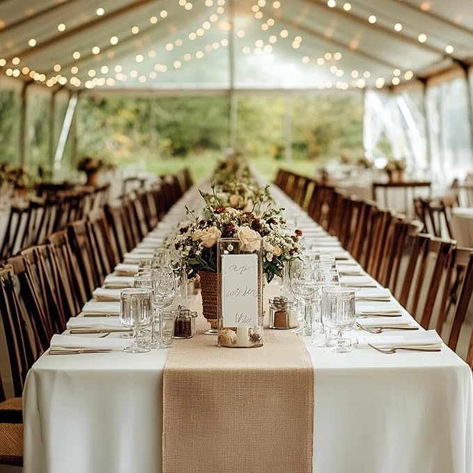 6 Pack Burlap Table Runners 12x72 Inch - Image 2