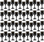 48Pack Plastic Wine Glasses, 7oz Vintage Goblets by LEYIQU