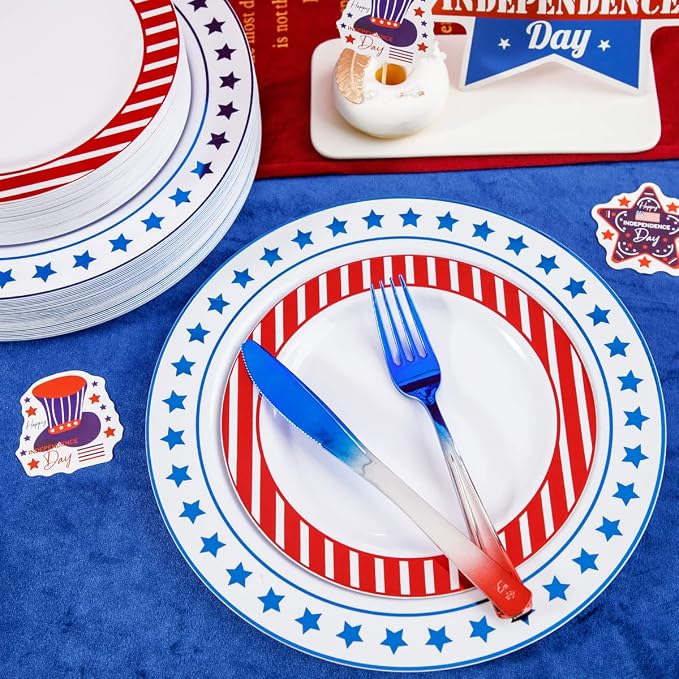 LIYH 180 Pcs 4th of July Plates - Image 6
