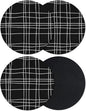 Simple Grid Coasters Set of 4, Absorbent Coasters by Unknown