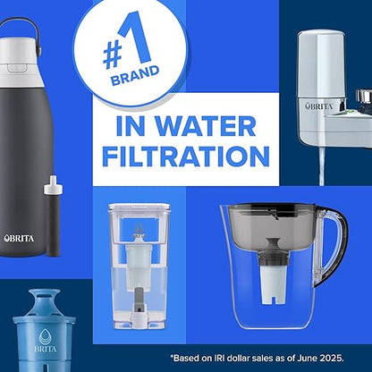 Brita Large 10 Cup Water Filter Pitcher, 1 BritaPlus Filter, Everyday, Clear (Package May Vary)
