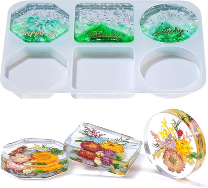 LET'S RESIN Extra Deep Coaster Resin Molds, 4Inches 6 Cavity Silicone Molds | by LETSRESIN