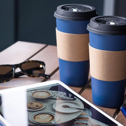 Disposable Coffee Cups With Lids - 20 oz To Go Coffee Cup. Large Travel Cups - Image 4