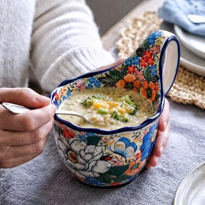 ALMA Soup Bowl with Large Handle 16oz, Giftable - Image 4
