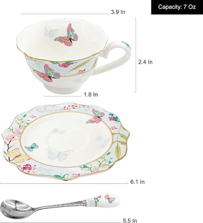 Vintage Ceramic Teacup, Elegant Coffee Cup, Royal Bone Tea Cups - Image 5