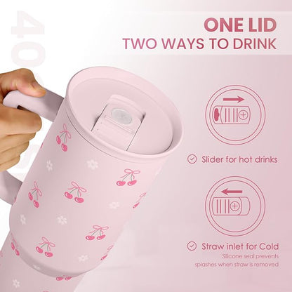 SANDJEST Cherry 40oz Slider Tumbler - Image 4