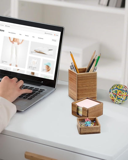 Acacia Wood Desk Organizer Set - Image 6