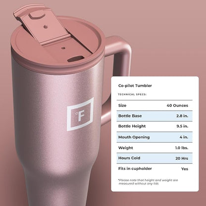 IRON °FLASK 40 oz Co-Pilot Insulated Travel Mug | Insulated Travel Mug - Image 8