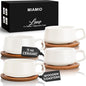 MIAMIO - Cappuccino Cup Set of 4, Wide - Luxe | Ceramic cappuccino cups and by MIAMIO