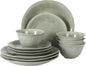 Gibson Elite Port Barton Plates and Bowls Sets, 12-Piece Stoneware Dinnerware by GibsonHomewares