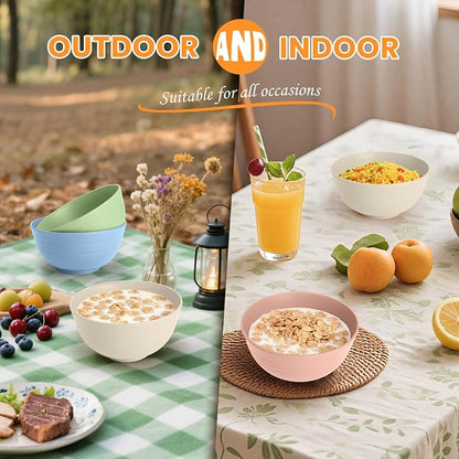 Wheat Straw Bowls, Unbreakable Cereal Bowls Microwave Safe, Dishwasher Safe - Image 7