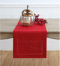 Solino Home 100% Pure Linen Table Runner Red, Classic Hemstitch 14 x 144 in | by SolinoHome