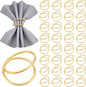 Peacoblue 40Pcs Gold Spiral Napkin Rings Holders with 1Pcs Box, Modern Stainless Steel Napkin Ring Holders for Table Decor Settings, Vintage Napkin Ring for Wedding Christmas Thanksgiving Day Party
