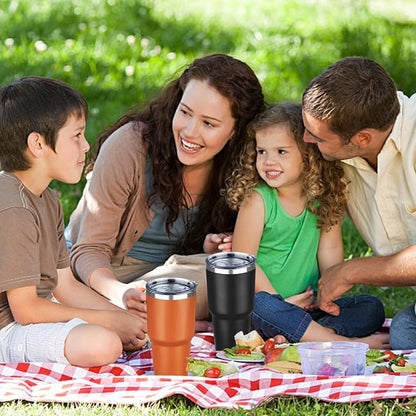 30 oz Tumbler with Lids and Straws, Stainless Steel Insulated Coffee Tumbler - Image 7